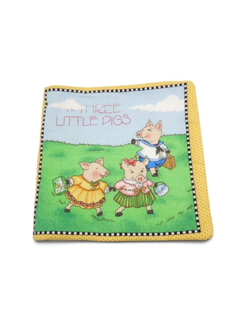Mary Engelbreit Fabric Soft Book Three Little Pigs Cloth Storybook Kids 9.5"